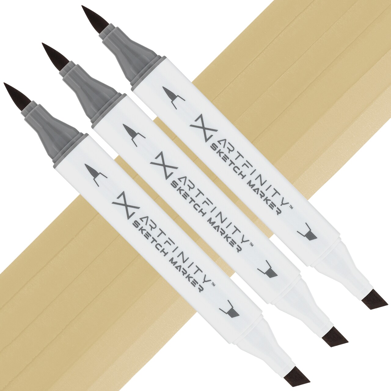 Artfinity Sketch Marker Sets - Set of 3 - Sahara Beige Y8-2, Vibrant, Professional, Dye-Based Alcohol Markers for Artists, Drawing, Travel, & More